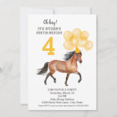 Invitation Horse Ride Anniversaire //Oh Hay C'est votre Naiss (Devant)