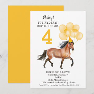Invitation Horse Ride Anniversaire //Oh Hay C'est votre Naiss