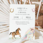 Invitation Horse & Unicorn Joint Birthday Party