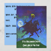 Invitation Horseman sans tête dans le feu bleu (Devant / Derrière)