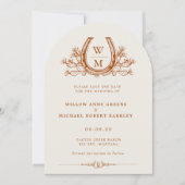 Invitation Horseshoe Cactus Western Arch Photo Enregistrer la (Devant)