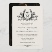 Invitation Horseshoe Cactus Western Pays Mariage photo (Devant / Derrière)