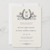 Invitation Horseshoe Cactus Western Photo Enregistrer la date (Devant)