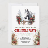 Invitation Horseshoe charm Christmas party editable invites (Devant)