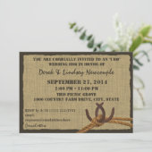 Invitation Horseshoe et corde BBQ Réception de mariage (Debout devant)