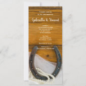 Invitation Horseshoe et Pearls Western Ranch Mariage (Devant)