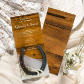 Invitation Horseshoe et Pearls Western Ranch Mariage