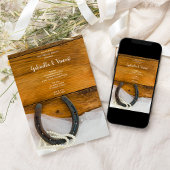 Invitation Horseshoe et perles Country Post Mariage Brunch