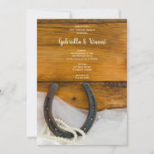Invitation Horseshoe et perles Country Post Mariage Brunch (Devant)