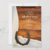 Invitation Horseshoe et Satin Country Post Mariage Brunch (Devant)