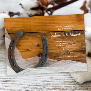 Invitation Horseshoe et Veil Western Engagement Party