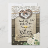 Invitation Horseshoe Hydrangea Wood Serez-Vous Ma Femme D'Acc (Devant)