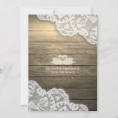 Invitation Horseshoe Lace Burlap Sunflower Fête des mariées e (Dos)