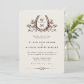 Invitation Horseshos Cactus Western Country Boho Mariage (Debout devant)