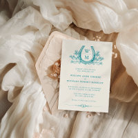 Horseshos Cactus Western Country Boho Mariage Inv