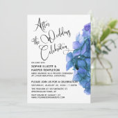 Invitation Hortensia Bleu Après la Célébration de Mariage (Debout devant)
