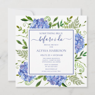 Invitation Hortensia Bleu Quelque Chose de Bleu Avant Moi