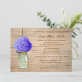 Invitation Hortensia rustique de bleu de bleuet de pot de (Debout devant)