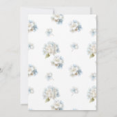 Invitation Hortensias bleus Élégant Shower de Bébé (Dos)