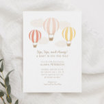 Invitation Hot Air Balloons Girl Travel Baby shower Invitatio<br><div class="desc">Célébrez un petit en chemin avec cette invitation baby shower illustrée sur le thème du voyage.</div>