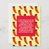 Invitation Hot Chili Pepper Graduation Party Red (Dos)
