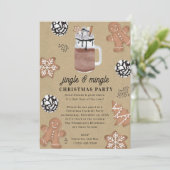 Invitation Hot Cocoa Chocolate Cookies Christmas Party (Debout devant)