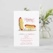 Invitation Hot Dog | BBQ | Baby shower Couples (Debout devant)