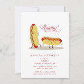 Invitation Hot Dog | BBQ | Baby shower Couples (Devant)