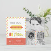 Invitation HOT DOG! Collection photo Enfants modernes Anniver (Debout devant)