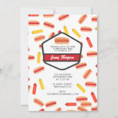 Invitation Hot Dog Fast Food Anniversaire de fête BBQ (Devant)