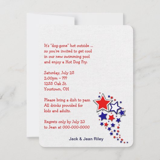 Invitation Hot Dog Fry (Dos)