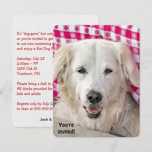 Invitation Hot Dog Fry (Devant / Derrière)