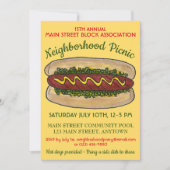 Invitation Hot Dog Quartier Réunion pique-nique fête de cuisi (Devant)