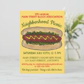 Invitation Hot Dog Quartier Réunion pique-nique fête de cuisi (Debout devant)