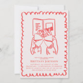 Invitation Hot Girls Read Books Literary Bridal Shower (Devant)