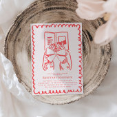 Invitation Hot Girls Read Books Literary Bridal Shower