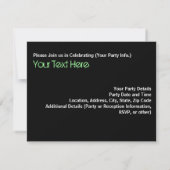 Invitation Hot Green Swirl Party (Dos)