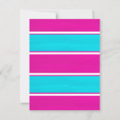 Invitation Hot Pink & Blue Cabana Stripes (Dos)