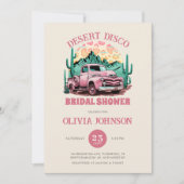 Invitation Hot Pink Desert Disco Fête des mariées (Devant)