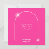 Invitation Hot Pink Disco Boogie Graduation Party (Dos)