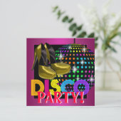 Invitation Hot Pink Disco Dance Party (Debout devant)