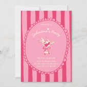 Invitation Hot Pink Hand Drawn Galentine's Day Party (Devant)