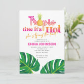 Invitation Hot Pink Tropic Comme c'est Hot Bachelorette Party (Debout devant)