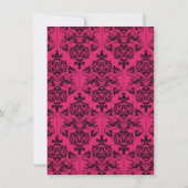 Invitation Hot Rose & Black Damask Party (Dos)
