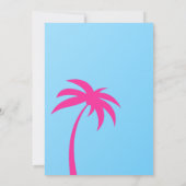 Invitation Hot rose & Blue Photo moderne 17e anniversaire (Dos)