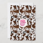 Invitation Hot rose Cowgirl Disco Ball Premier Rodéo Annivers (Dos)