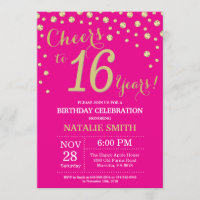 Hot rose et or 16e Anniversaire Diamond