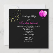 Invitation Hot rose Gold Parties scintillant Black Anniversai (Dos)