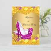 Invitation Hot rose Gold Parties scintillant talons hauts Fab (Debout devant)
