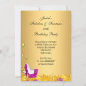 Invitation Hot rose Gold Parties scintillant talons hauts Fab (Dos)